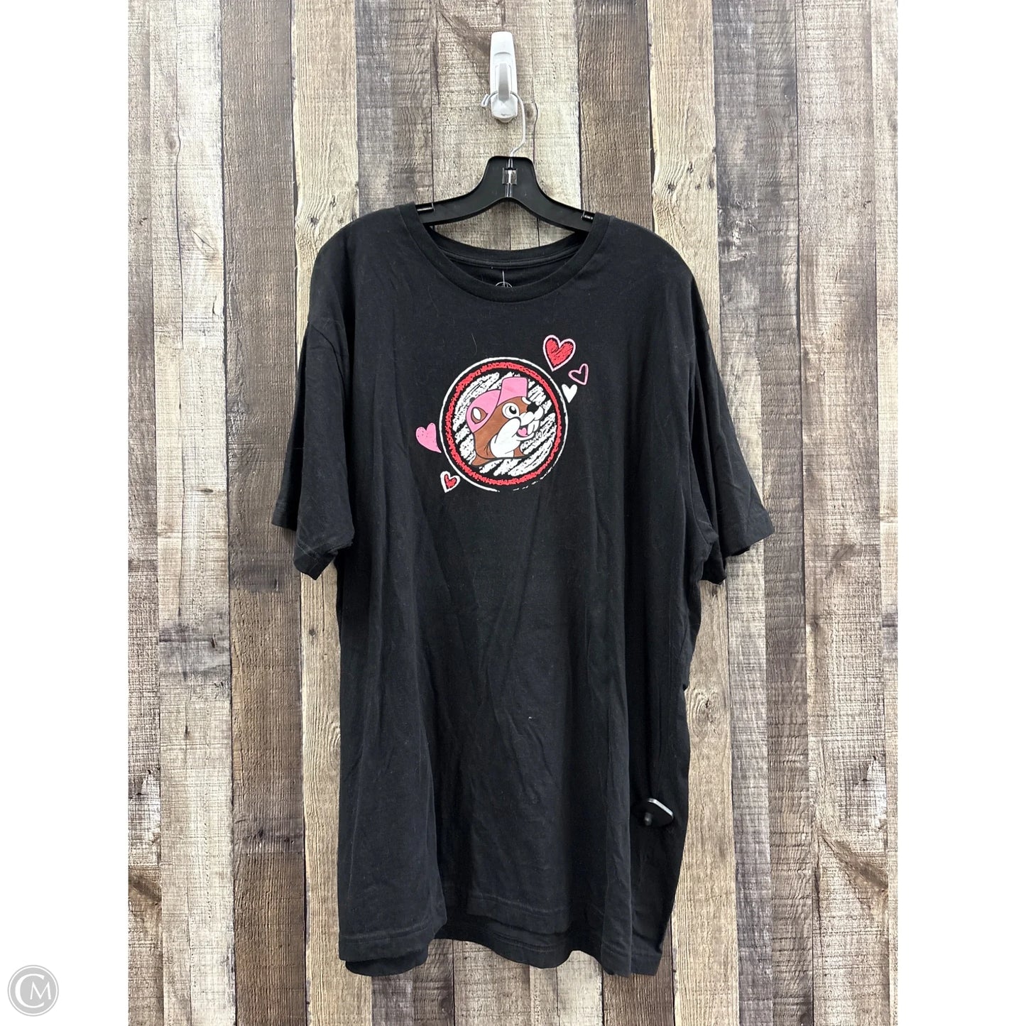 Top Short Sleeve By Cme In Black, Size: 2x