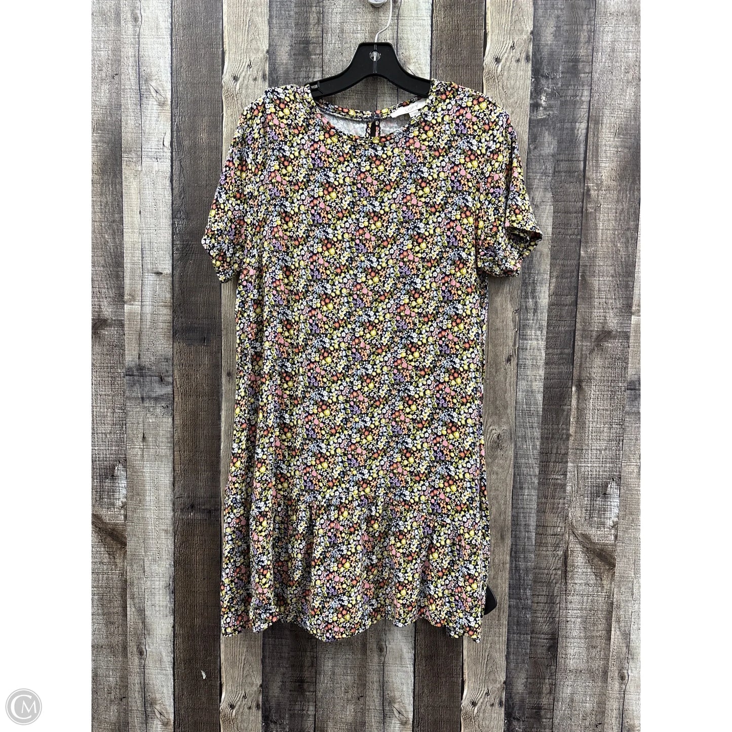 Dress Casual Midi By Loft In Floral Print, Size: L