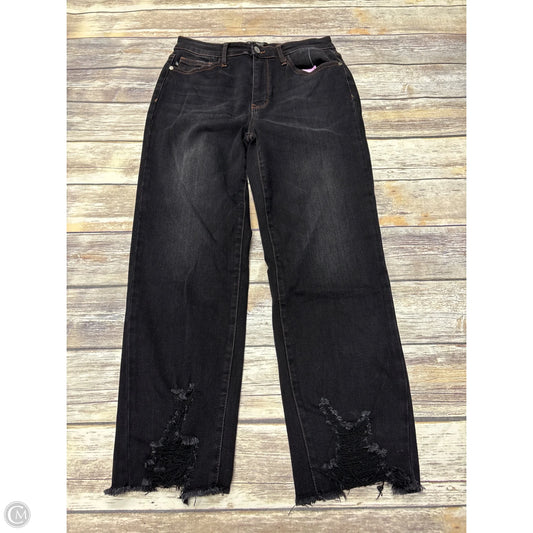 Jeans Straight By Judy Blue In Black Denim, Size: 10