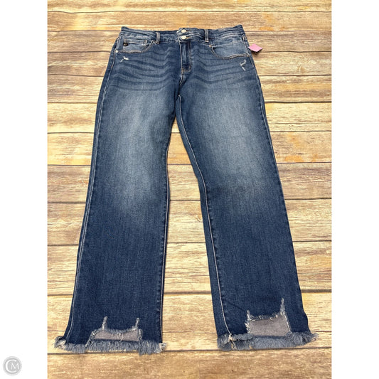 Jeans Flared By Kancan In Blue Denim, Size: 14