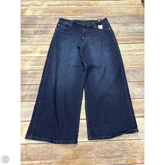 Jeans Wide Leg By Liverpool In Blue Denim, Size: 12