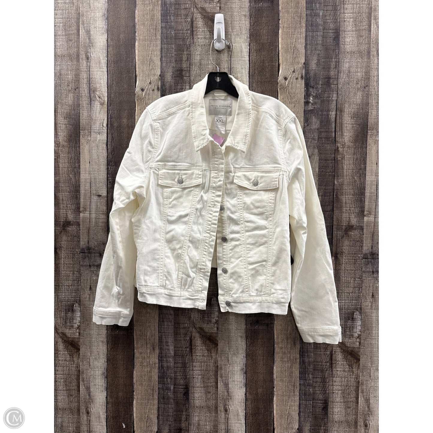 Jacket Denim By Sanctuary In Cream, Size: Xxl