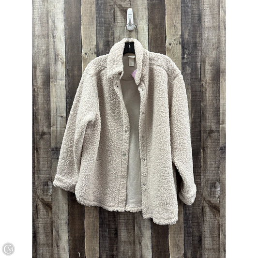 Jacket Fleece By H&m In Beige, Size: M