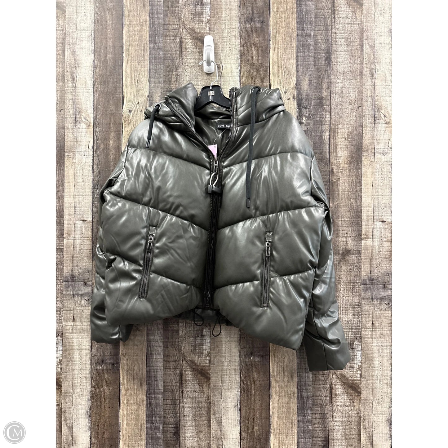 Jacket Puffer & Quilted By Cme In Green, Size: S