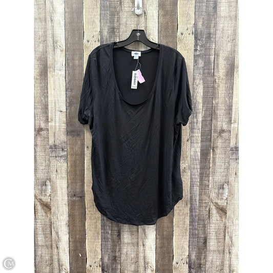 Top Short Sleeve Basic By Old Navy In Black, Size: Xxl