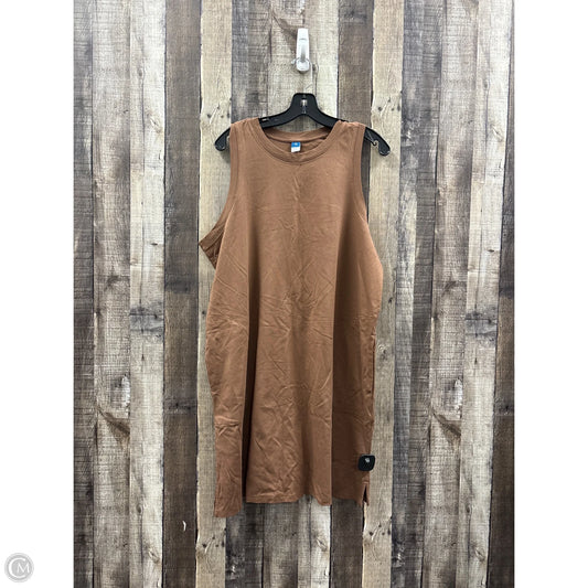 Dress Casual Midi By Old Navy In Brown, Size: Xl