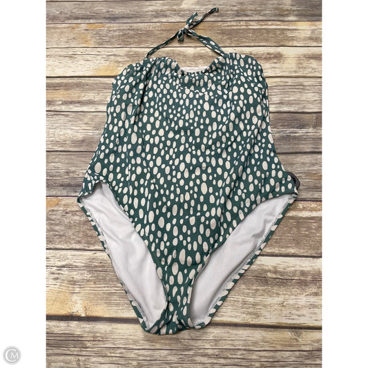 Swimsuit By Kona Sol In Green & White, Size: Xl
