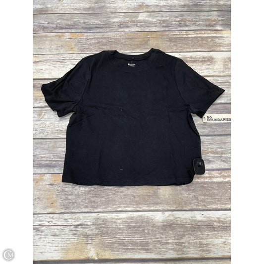 Top Short Sleeve Basic By No Boundaries In Black, Size: Xl