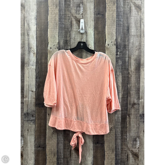 Top Short Sleeve By White Crow In Peach, Size: M