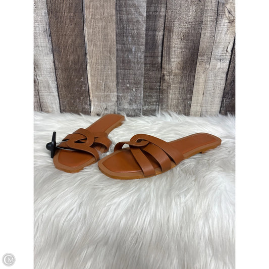 Sandals Flats By Loft In Brown, Size: 7.5