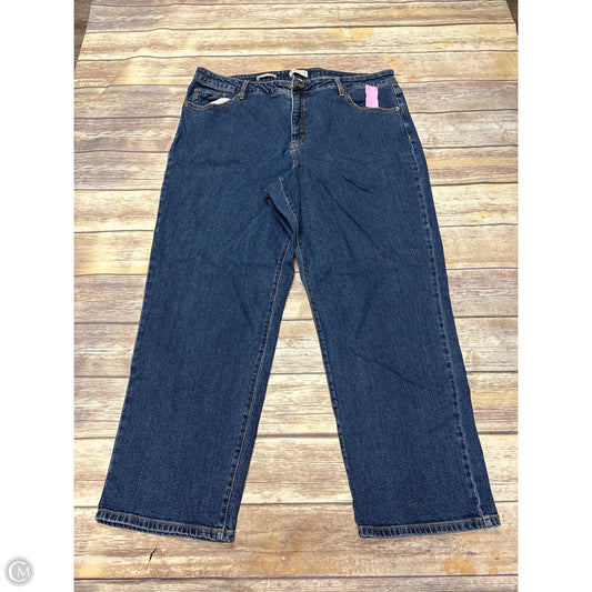 Jeans Straight By Ava & Viv In Blue Denim, Size: 22