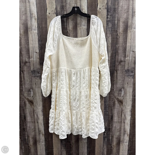 Dress Casual Midi By Ultra Flirt In Cream, Size: 3x
