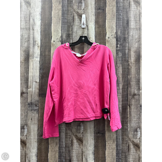 Sweatshirt Hoodie By J. Crew In Pink, Size: L