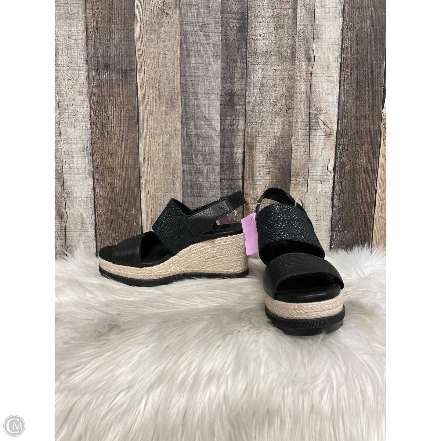 Sandals Heels Wedge By Sorel In Black, Size: 8