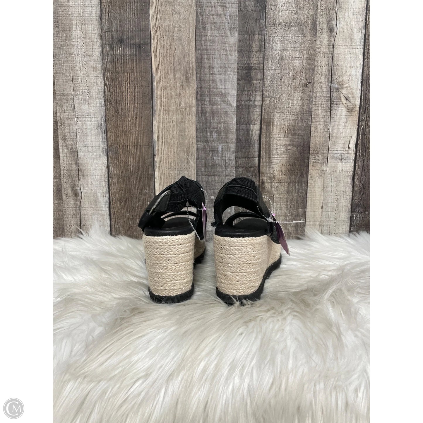 Sandals Heels Wedge By Sorel In Black, Size: 8