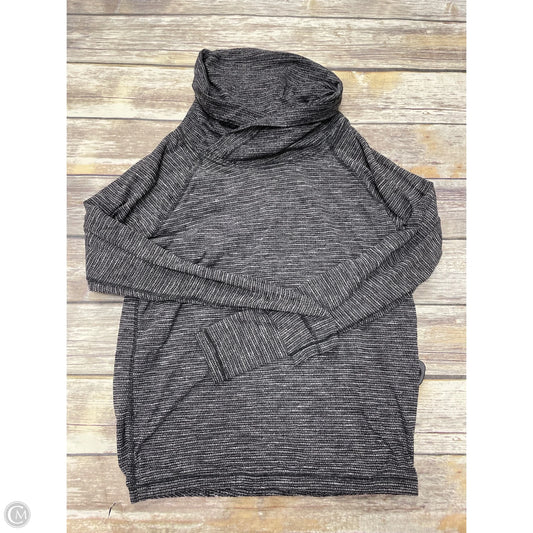 Athletic Top Long Sleeve Collar By Lululemon In Black, Size: S