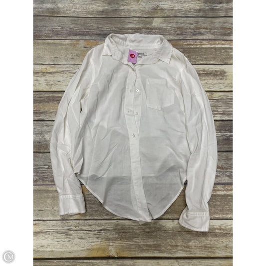 Top Long Sleeve By Madewell In White, Size: M