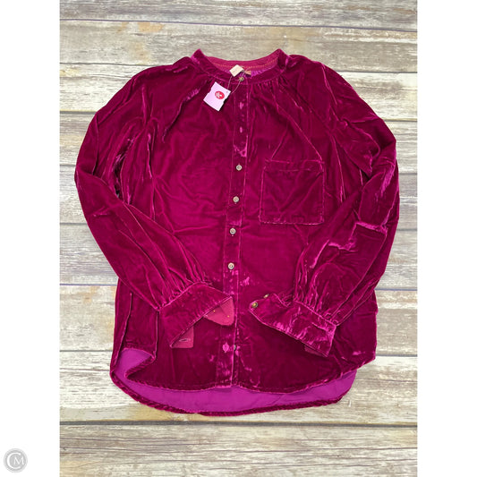 Top Long Sleeve By Pilcro In Pink, Size: S