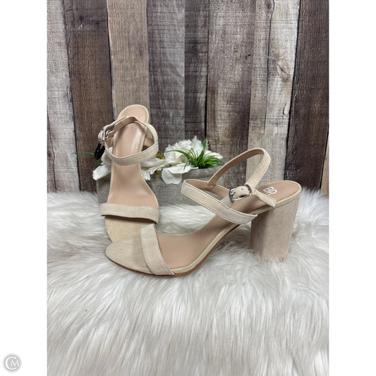 Sandals Heels Block By Bp In Beige, Size: 10