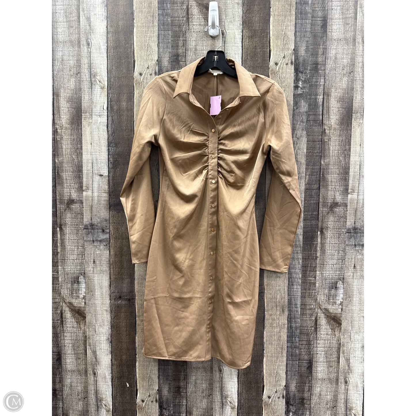 Dress Casual Midi By Melloday In Tan, Size: S