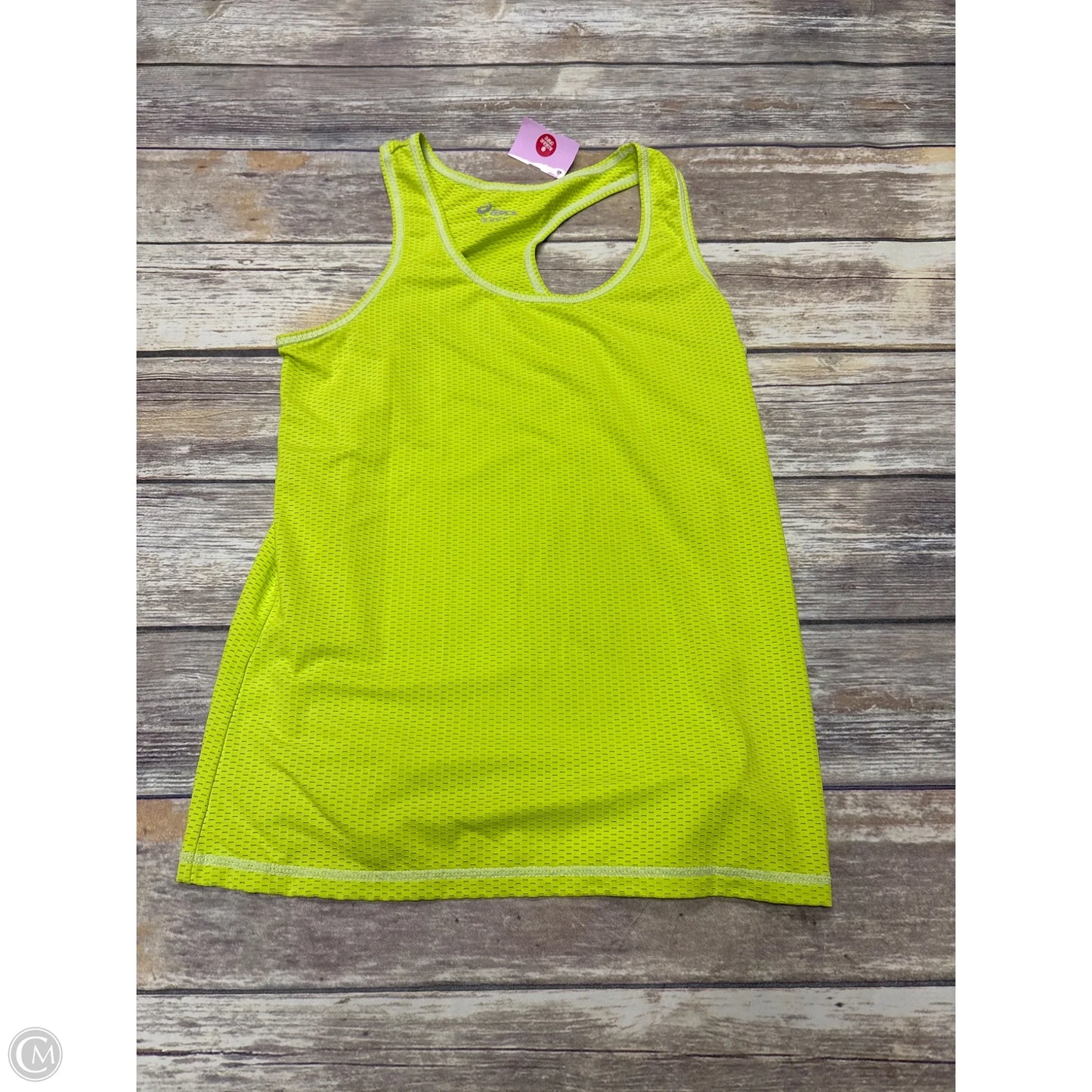 Athletic Tank Top By Asics In Yellow, Size: M