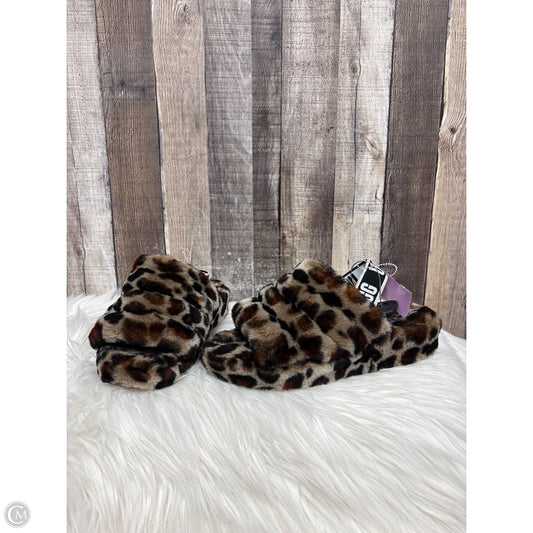 Slippers Designer By Ugg In Animal Print, Size: 9