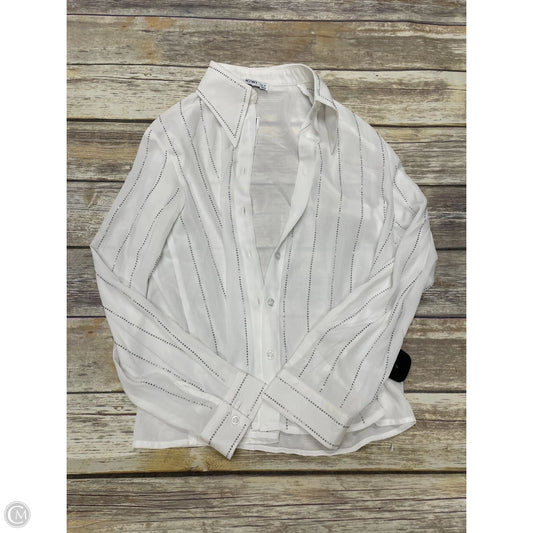 Top Long Sleeve By Cme In White, Size: S