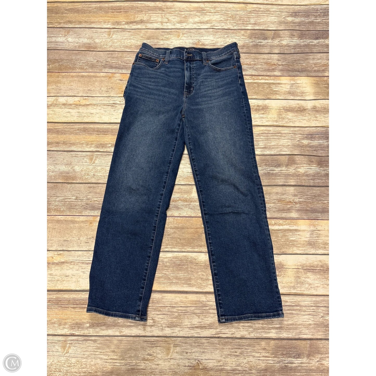 Jeans Straight By J. Crew In Blue Denim, Size: 6