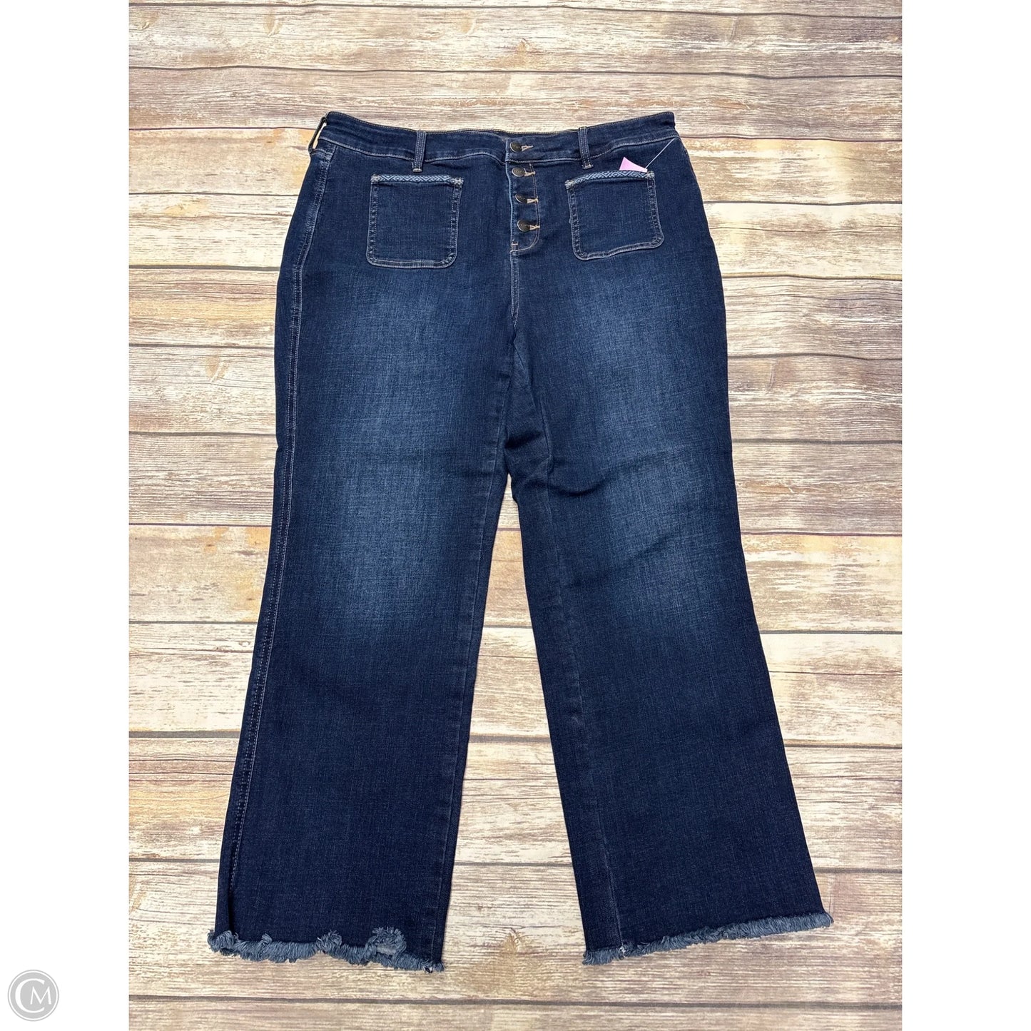Jeans Straight By Not Your Daughters Jeans In Blue Denim, Size: 16