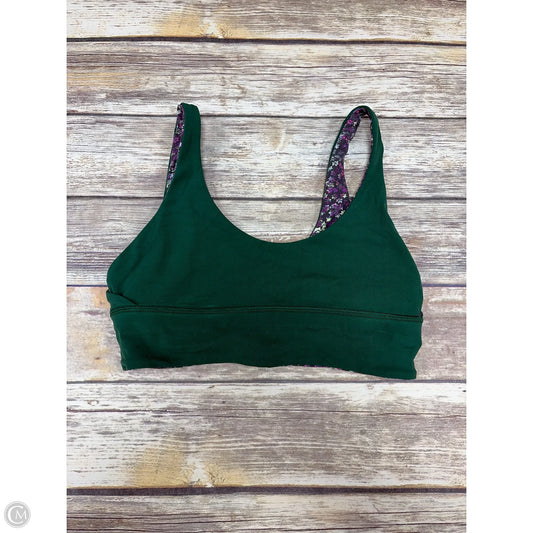 Athletic Bra By Lululemon In Green, Size: 10