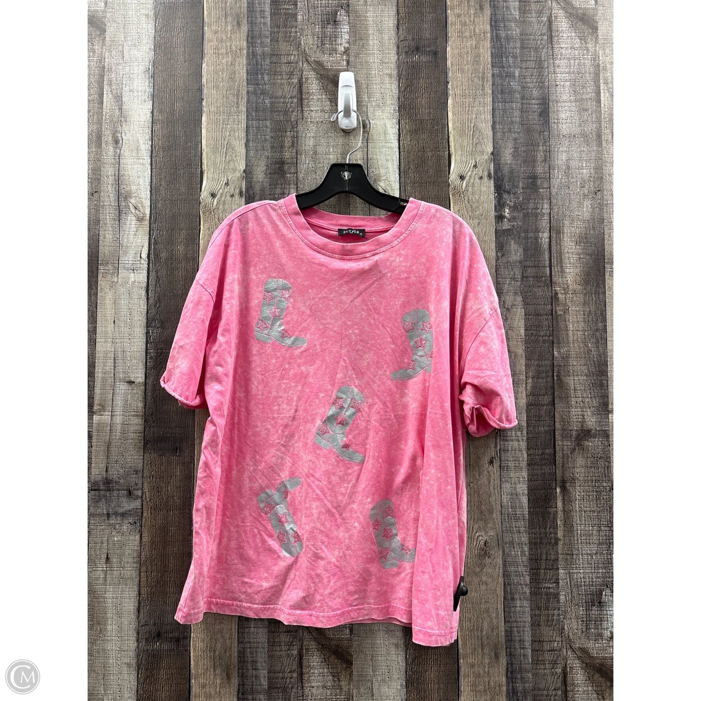 Top Short Sleeve By Zutter In Pink, Size: M