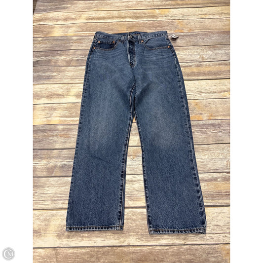 Jeans Straight By Levis In Blue Denim, Size: 10