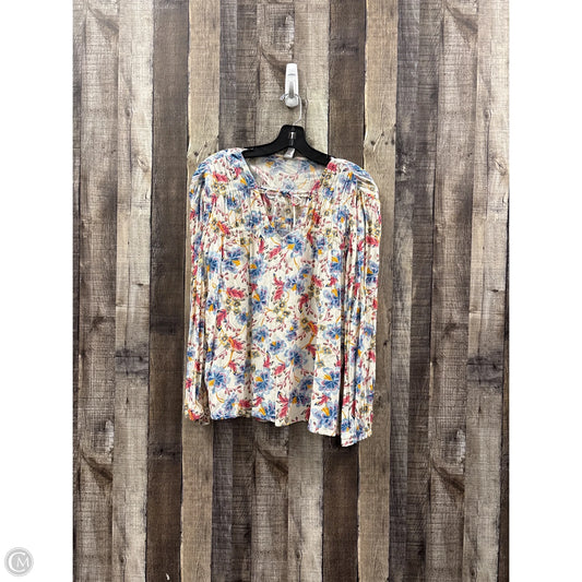 Top Long Sleeve By Old Navy In Floral Print, Size: L