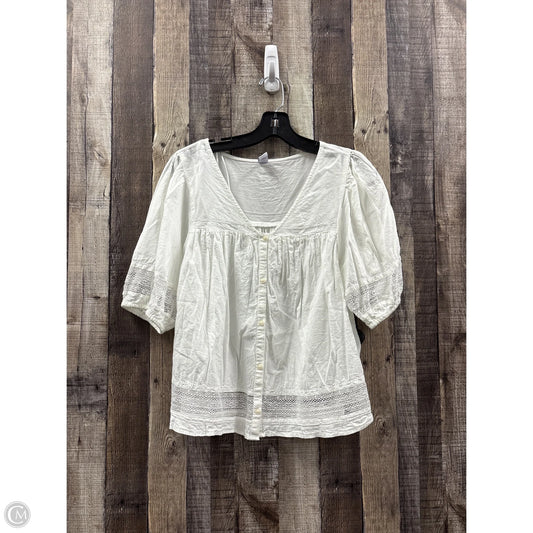 Top Short Sleeve By Old Navy In White, Size: M