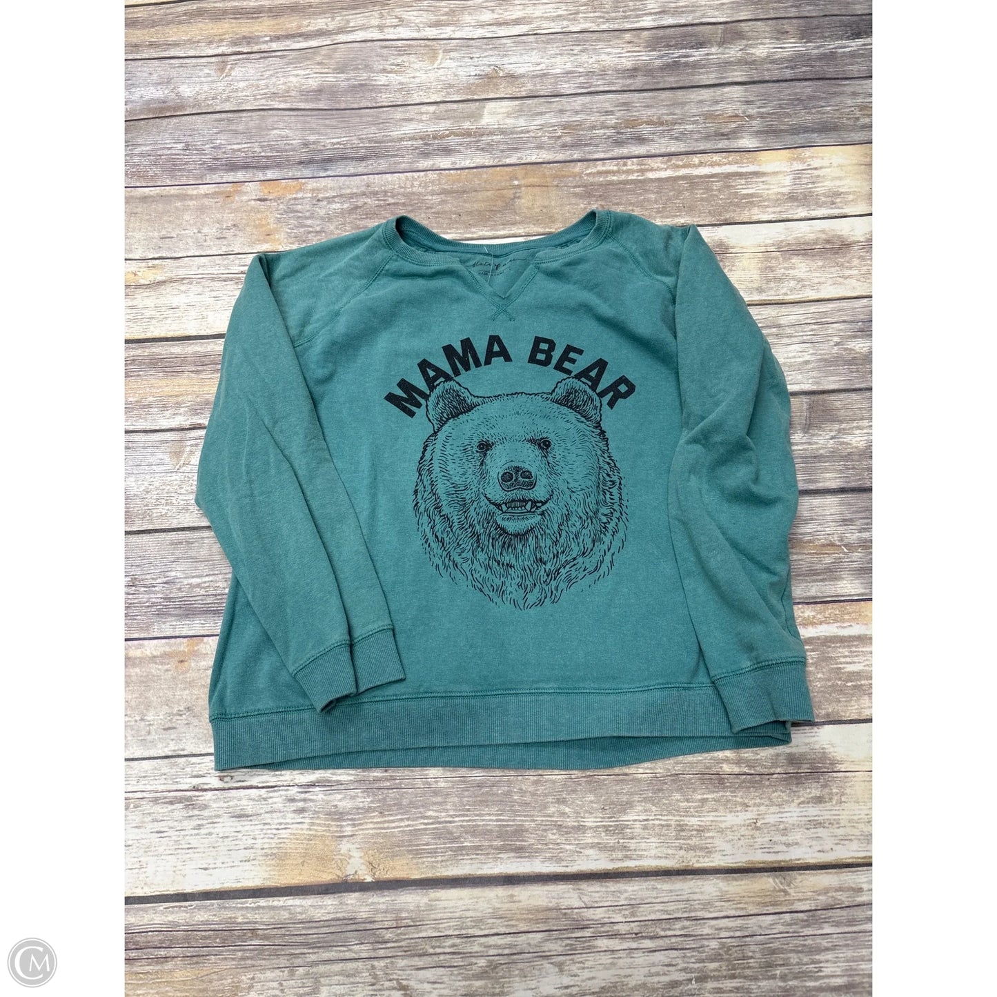 Sweatshirt Crewneck By State Of Mine In Green, Size: L