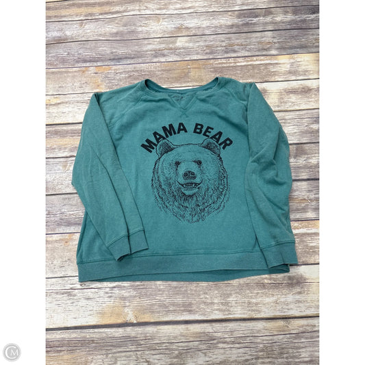 Sweatshirt Crewneck By State Of Mine In Green, Size: L