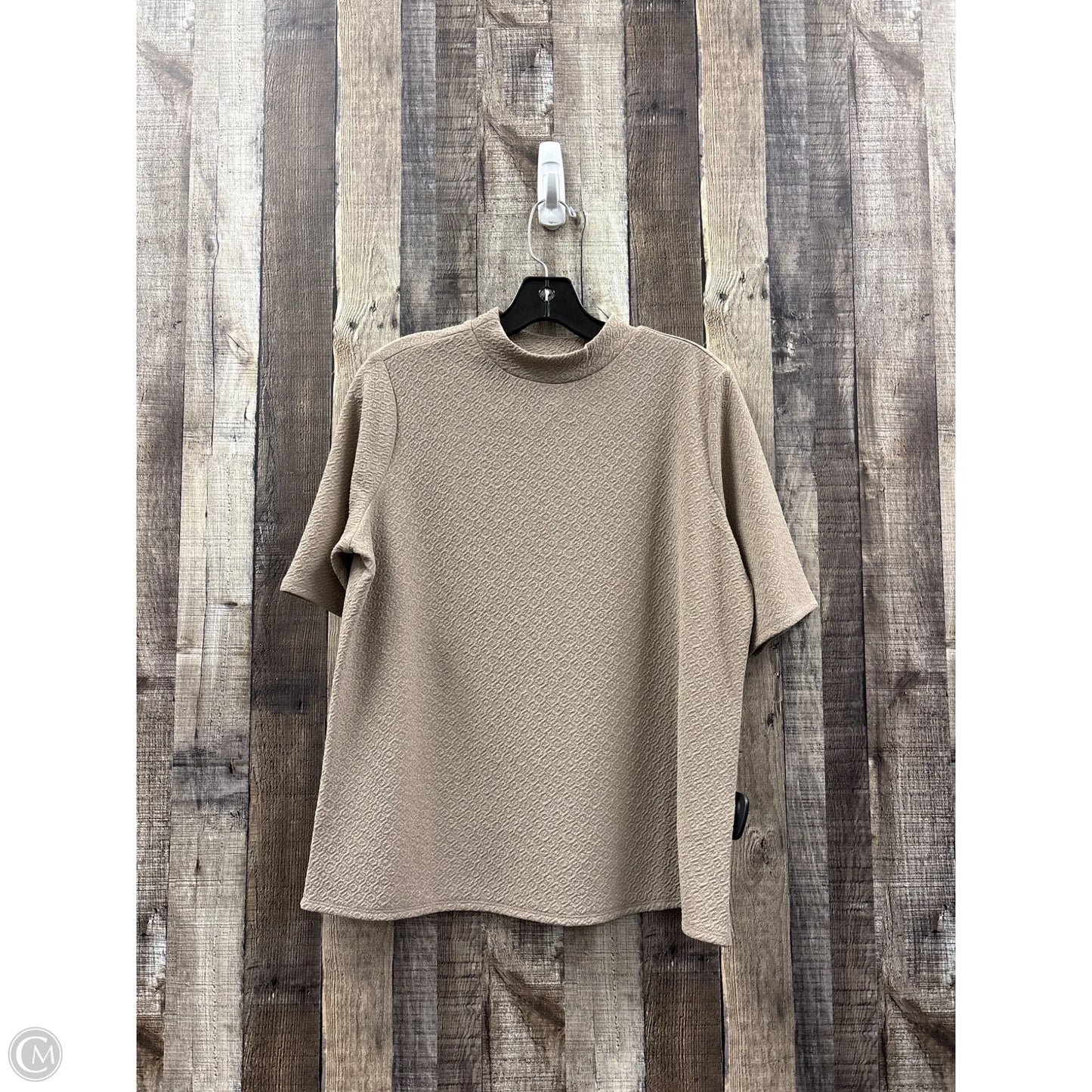 Top Short Sleeve By Worthington In Tan, Size: L