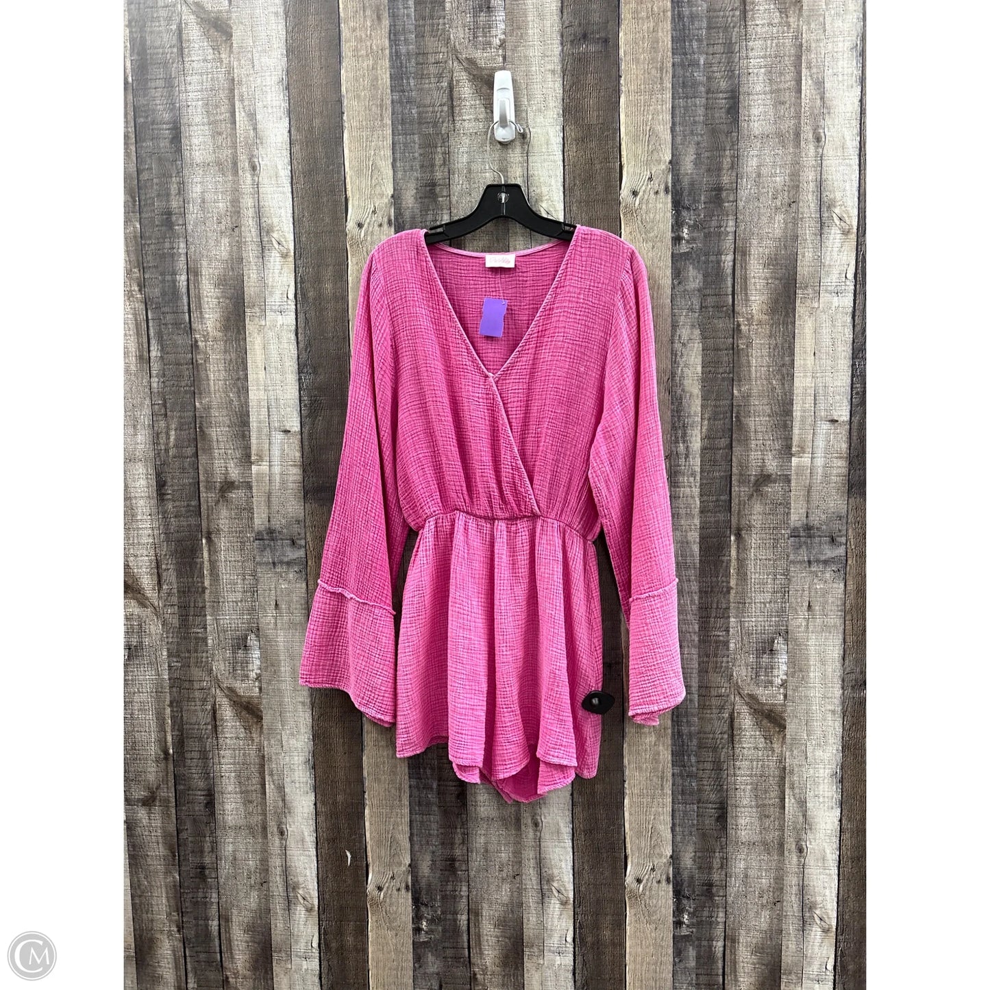 Romper By Pink Lily In Pink, Size: S