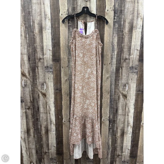 Dress Casual Maxi By Cmf In Brown & White, Size: S