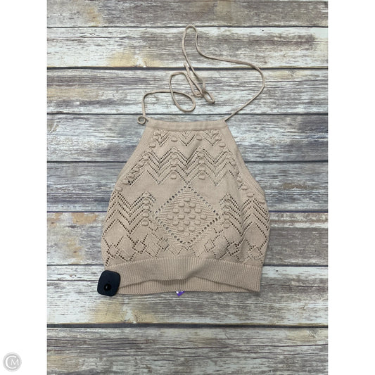 Top Sleeveless By Cme In Tan, Size: L