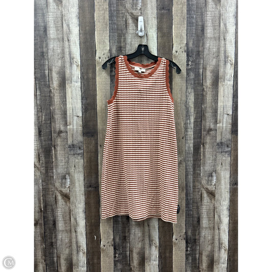 Dress Casual Midi By Loft In Striped Pattern, Size: M