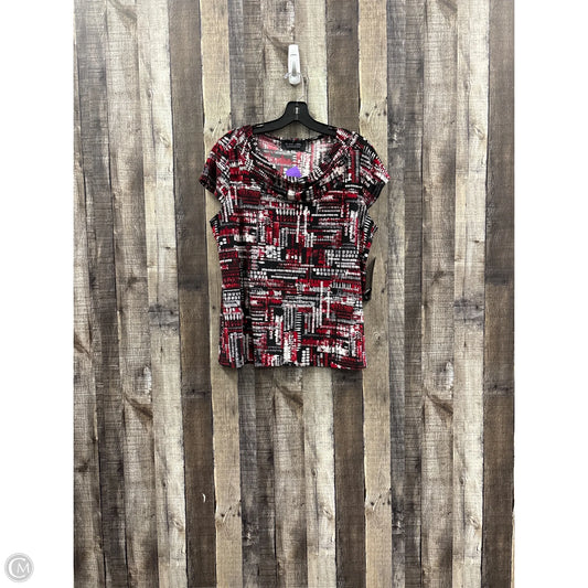 Top Short Sleeve By Evan-picone In Multi-colored, Size: L