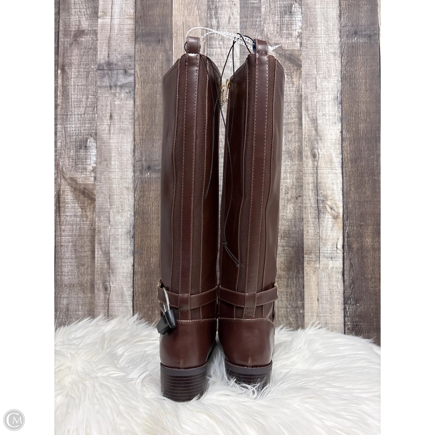 Boots Knee Heels By Tommy Hilfiger In Brown, Size: 7