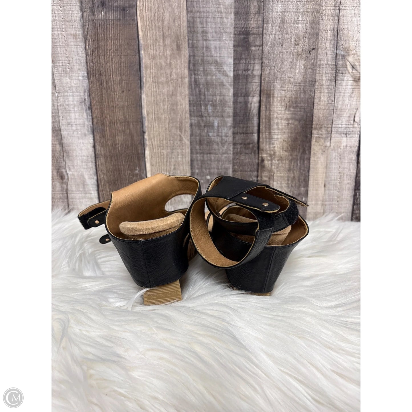 Sandals Heels Wedge By Cme In Black, Size: 7