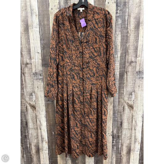 Dress Casual Maxi By Nine Britton In Black & Brown, Size: L