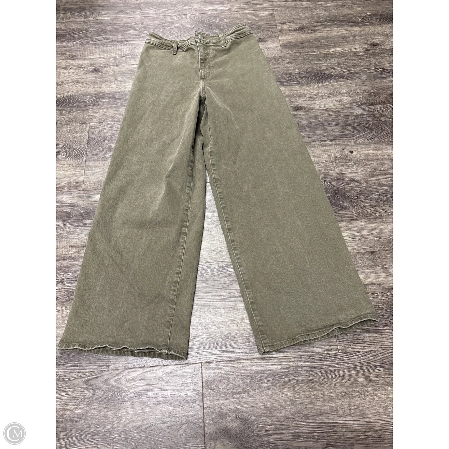 Jeans Wide Leg By Universal Thread In Green Denim, Size: 6