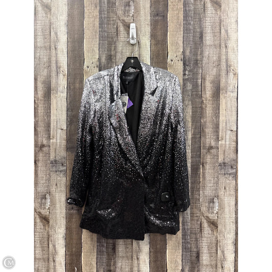 Blazer By Eloquii In Black & Silver, Size: 16