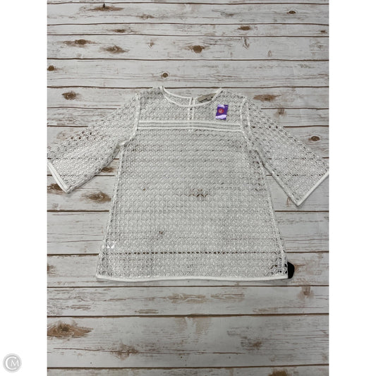 Top 3/4 Sleeve By Loft In White, Size: Xs