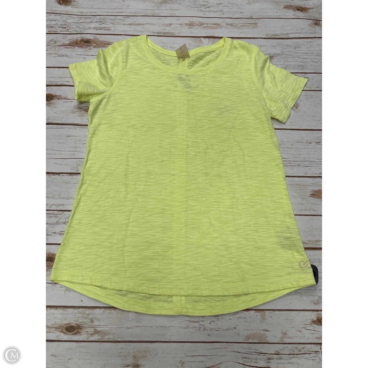 Athletic Top Short Sleeve By Calia In Yellow, Size: S