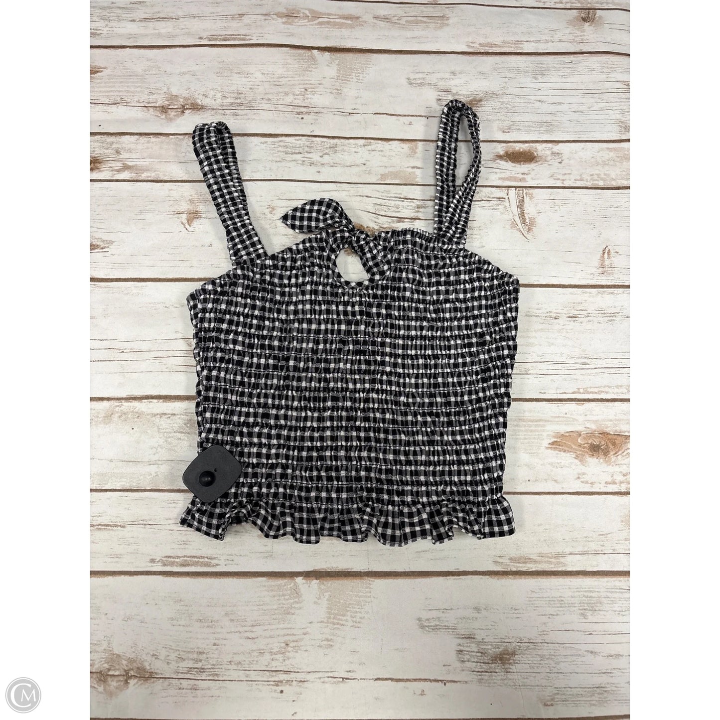 Top Sleeveless By Sienna Sky In Checkered Pattern, Size: Xs